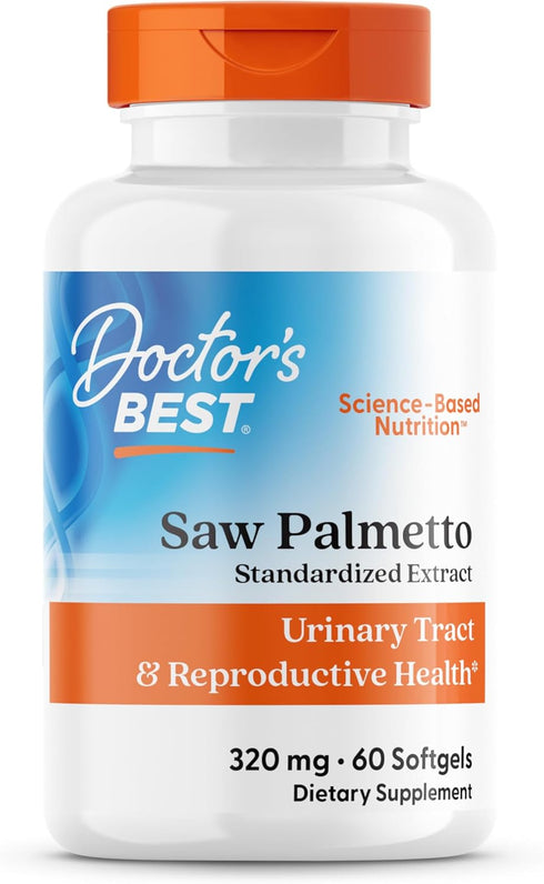 Saw Palmetto 320mg 60 Capsules-Doctor's Best-Matakana Pharmacy
